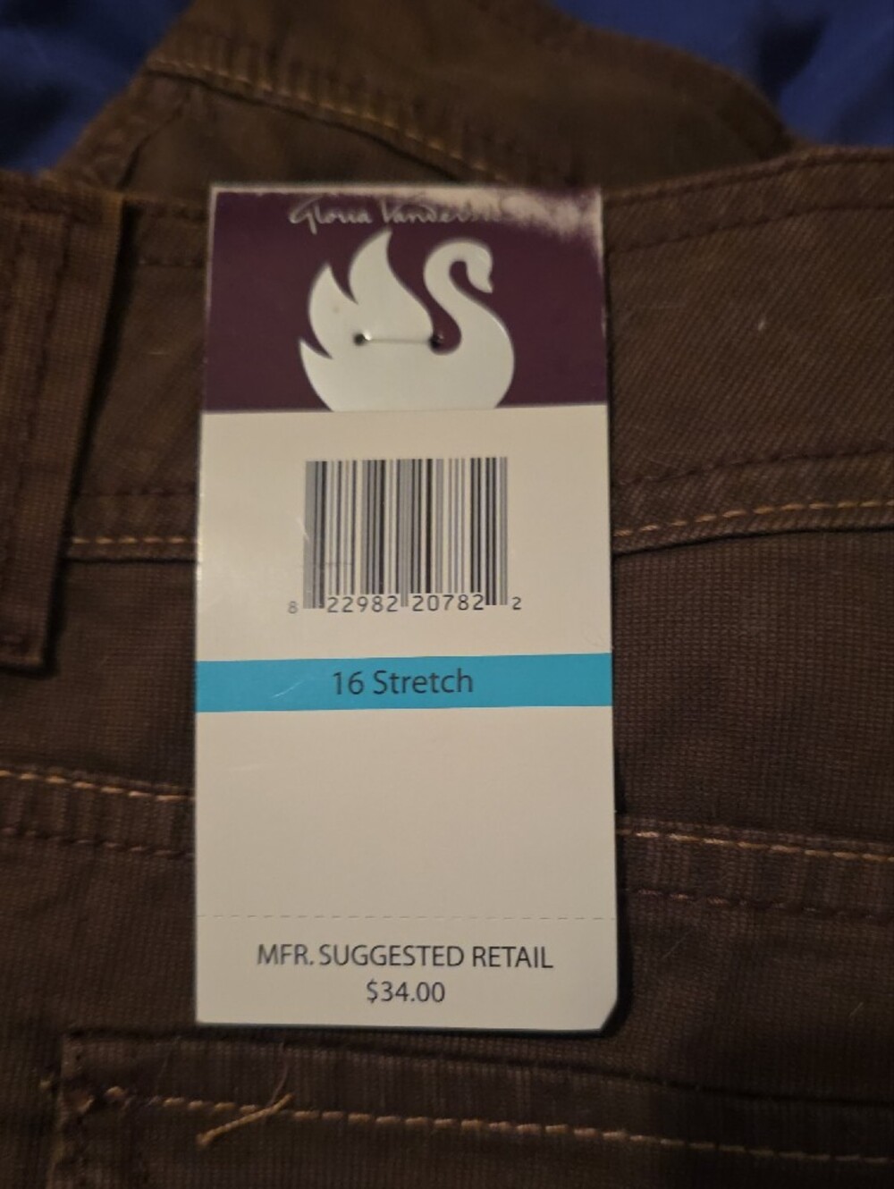 Stretch Gloria Vanderbilt Women's Brown Cargo Shorts - Picture 3 of 3